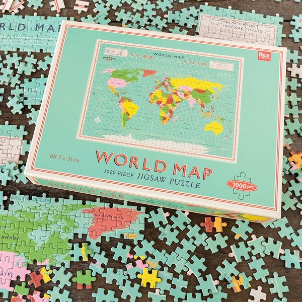 Puzzle (număr de piese 1000) World Map – Rex London-image-1