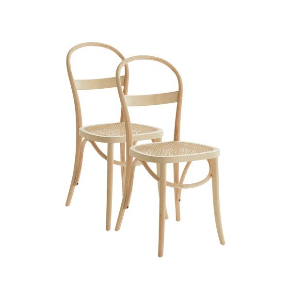 Scaune de dining în culoare naturală 2 buc. din ratan Rippats – Jotex