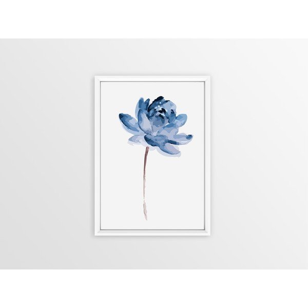 Tablou cu ramă Piacenza Art One Blue Flower, 23 x 33 cm
