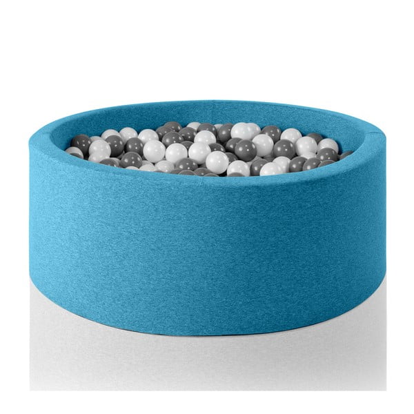 Piscină rotundă pentru copii cu 200 de mingi Misioo, 90 x 40 cm, albastru