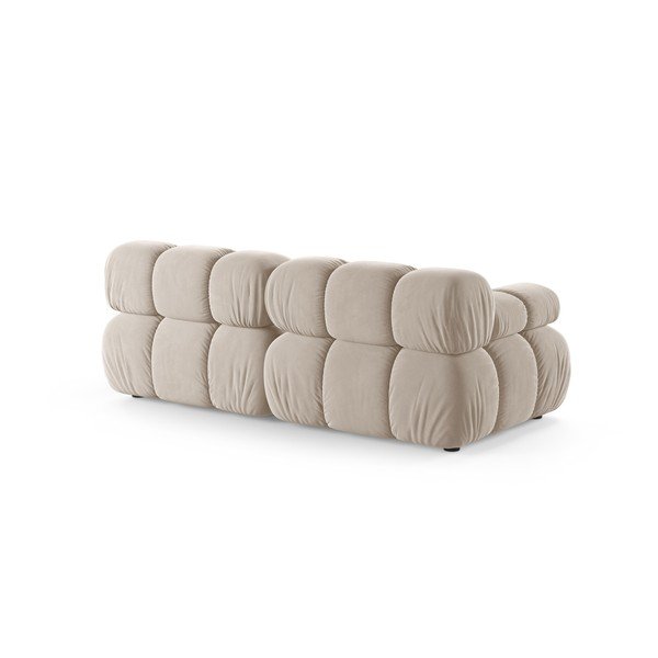 Canapea modulară crem cu tapițerie din catifea 188 cm – Micadoni -image-2