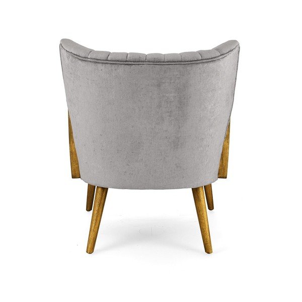 Fotoliu gri cu tapițerie din catifea Virna – Bizzotto-image-4