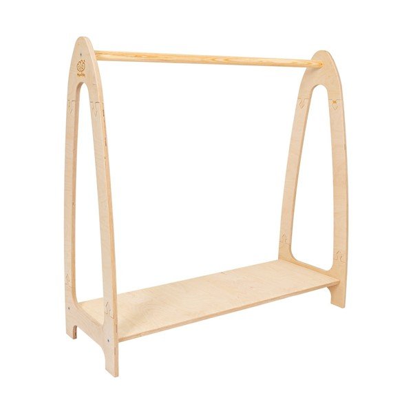 Cuier pentru copii în culoare naturală cu aspect de lemn de pin 98x96 cm Montessori – Meowbaby