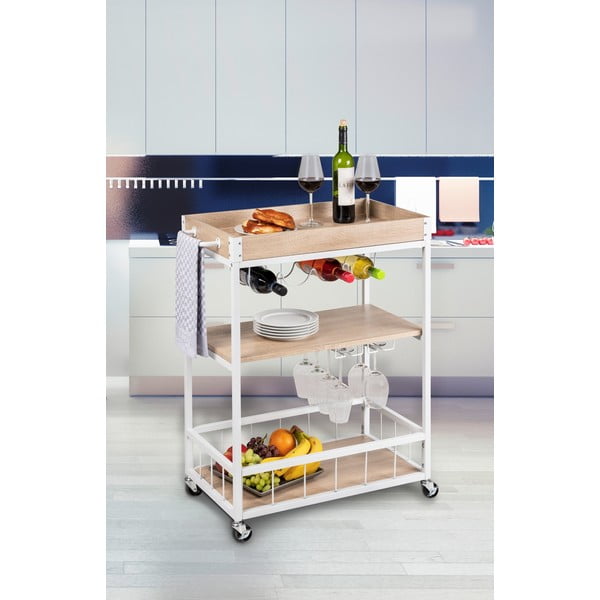 Măsuță de servire cu roți 40x80 cm Rustico – Wenko-image-1