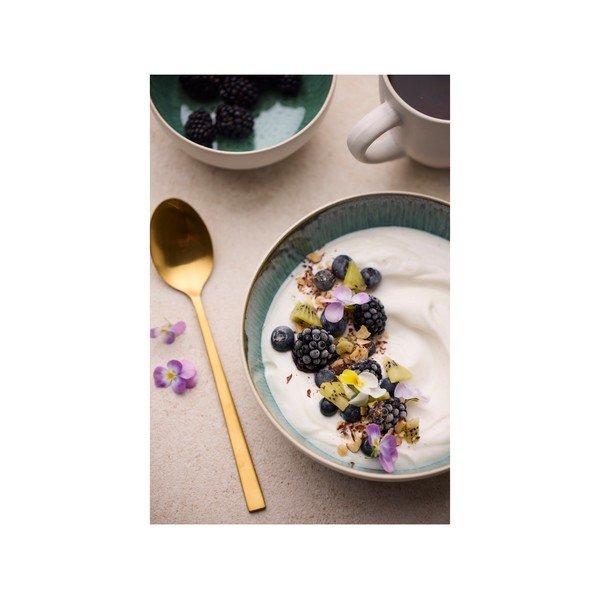 Bol alb/verde din gresie 850 ml Gastro White/Green – Bitz-image-4