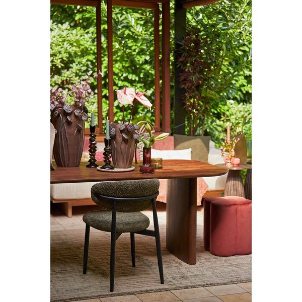 Scaun de dining verde închis tapițat Eniola – Light & Living-image-1