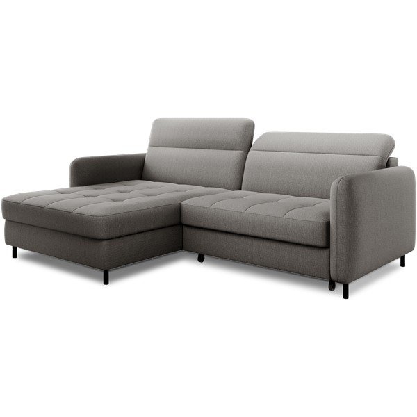 Colțar gri extensibil/cu spațiu de depozitare cu tapițerie din catifea (cu colț pe partea stângă/cu șezlong) Gomsi – ELTAP-image-2