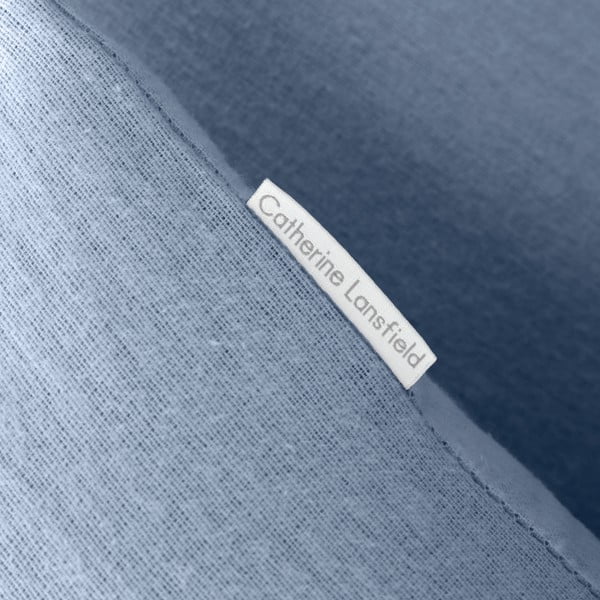 Lenjerie de pat albastru-deschis din flanelă pentru pat dublu 200x200 cm Brushed – Catherine Lansfield-image-2