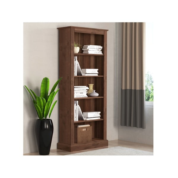 Bibliotecă maro din lemn de pin 181x31 cm Mille – Støraa-image-1