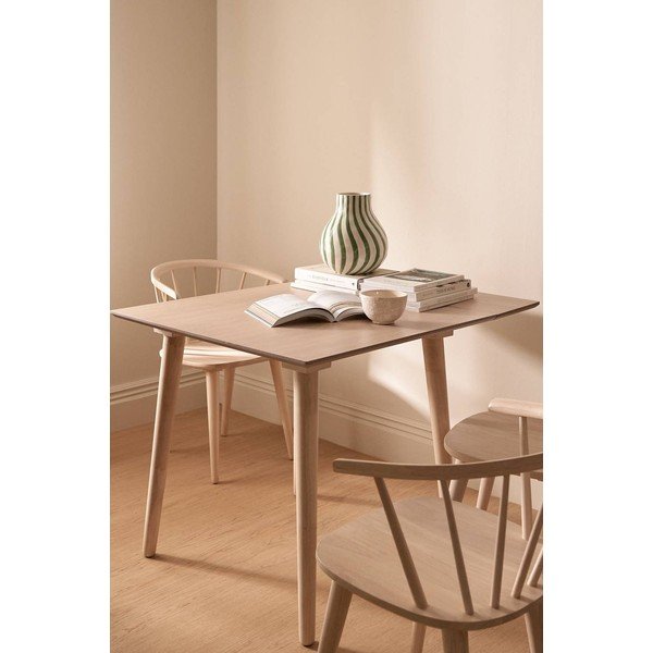 Masă de dining extensibilă cu aspect de lemn de ulm cu blat suplimentar 80x80 cm Jolina – Ellos Home-image-2