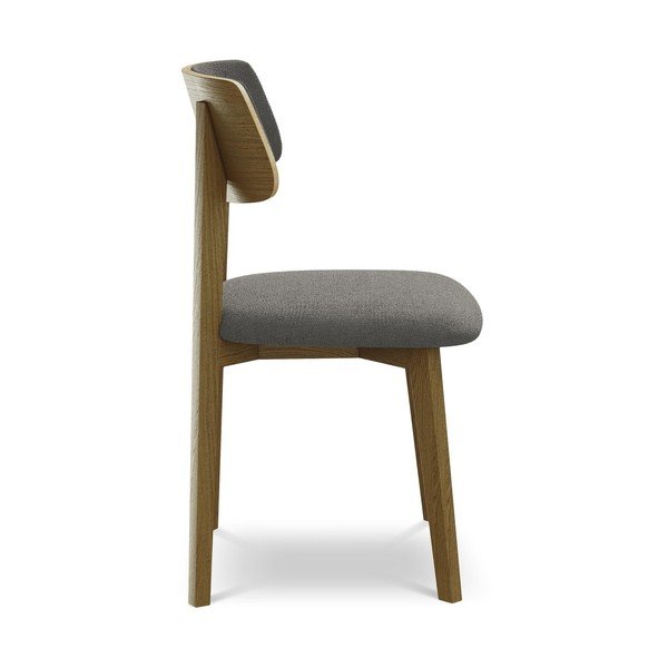 Scaun de dining gri din lemn masiv Niu – Makamii-image-2