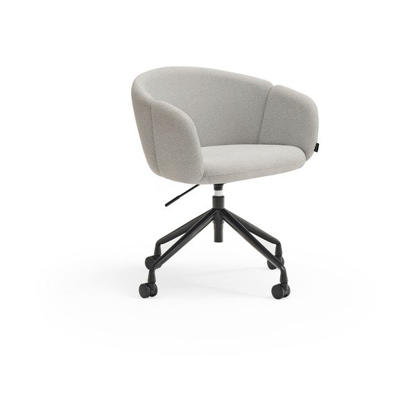 Scaun de birou gri deschis tapițat Add – Teulat