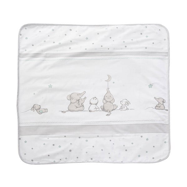 Pătură pentru copii albă/gri din micropluș/cocolino 80x80 cm Sternenzauber – Roba-image-3