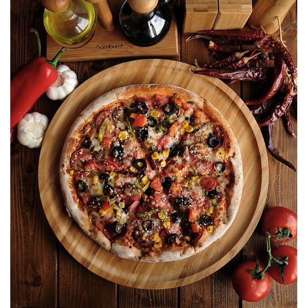 Tavă rotativă din bambus Bambum Lily, 28 cm-image-1