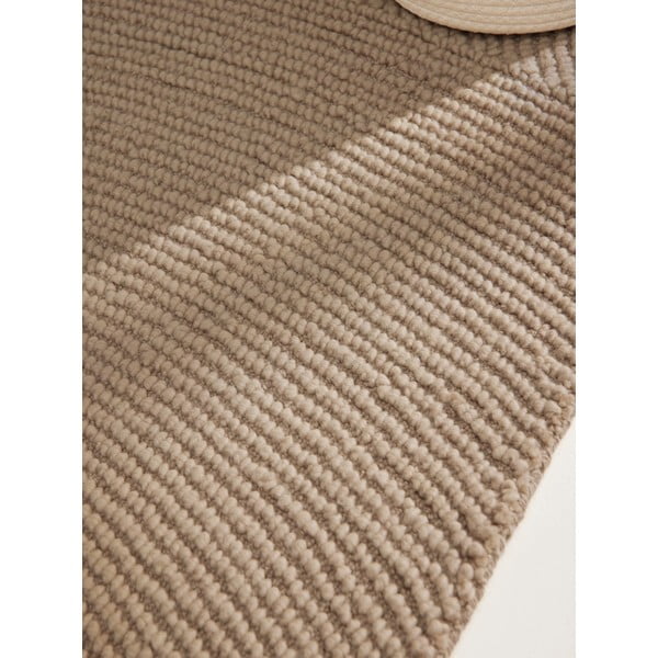 Covor tip traversă bej țesut manual din lână 80x200 cm Eleni Light Beige – Hanse Home-image-4