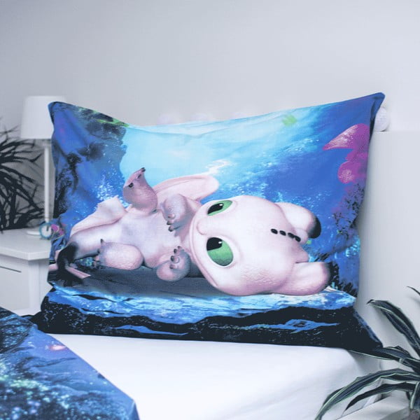 Lenjerie de pat pentru copii albastră din bumbac pentru pat de o persoană 140x200 cm How To Train Your Dragon – Jerry Fabrics-image-3