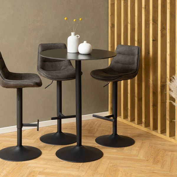 Scaun de bar verde închis cu înălțime ajustabilă (înălțime șezut 86 cm) Adisa – Actona-image-1