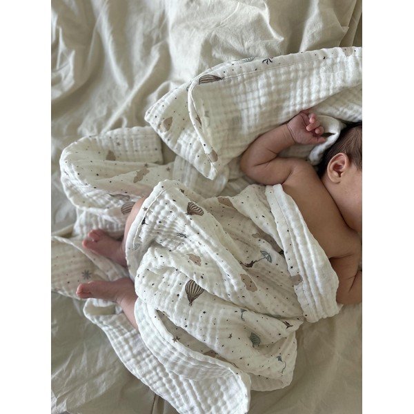 Pătură pentru copii, fildeș din bumbac organic 100x100 cm Dreamland – Cam Cam Copenhagen-image-3