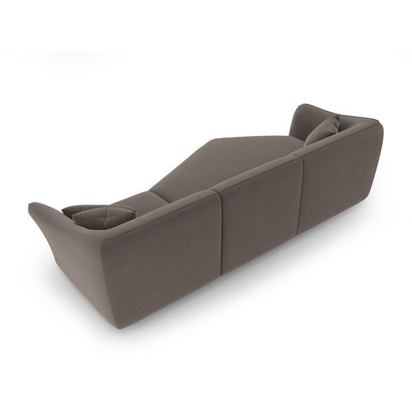 Colțar maro cu tapițerie din catifea Tokyo – Cosmopolitan Design-image-4