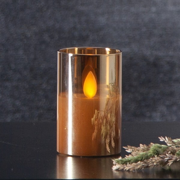 Lumânare de ceară cu LED portocaliu în sticlă Star Trading M-Twinkle, înălțime 7,5 cm-image-1