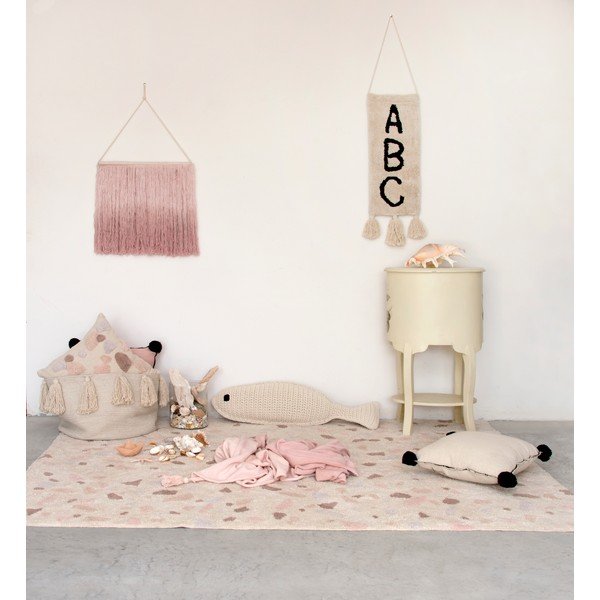 Covor roz deschis lavabil/țesut manual din bumbac 140x200 cm Terrazzo Moonstone – Lorena Canals-image-1