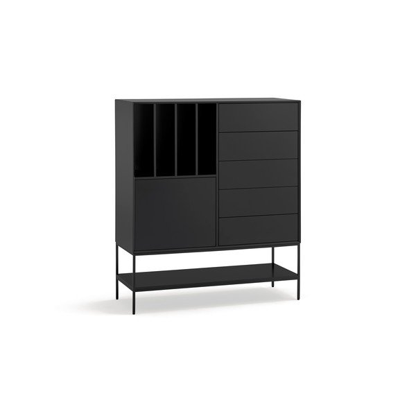 Dulap negru 120x140x45 cm Platt – Teulat-image-2