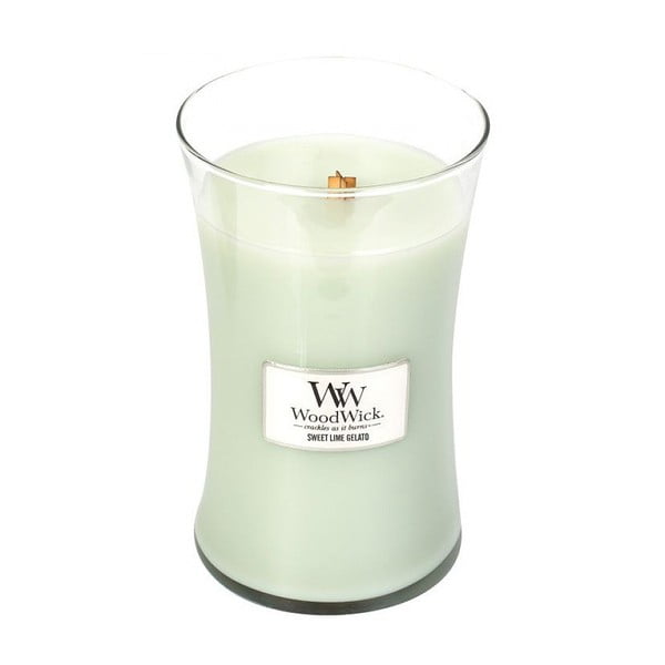 Lumânare parfumată WoodWick, aromă de citrice, vanilie și frișcă, 130 ore