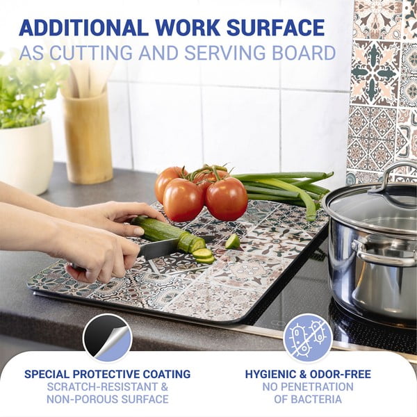Set 2 protecții din sticlă pentru aragaz Wenko Universal Tile-image-4