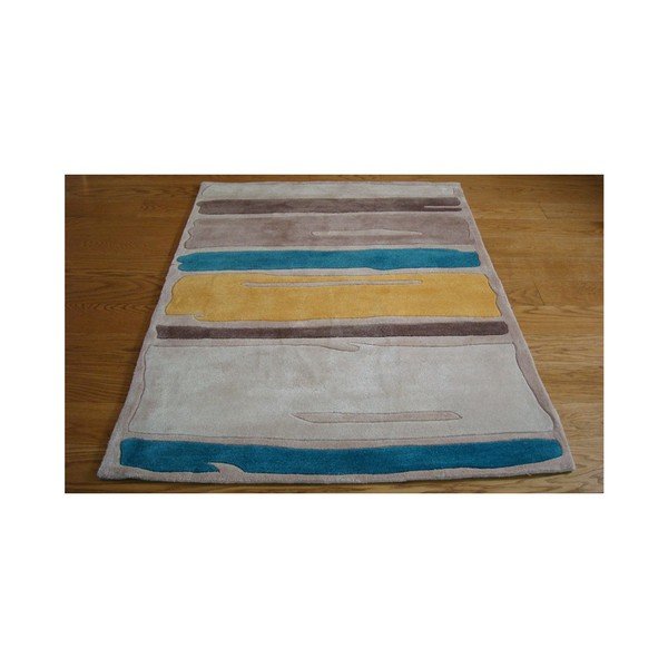 Covor Paint Strokes Teal Yellow, 120x170 cm-image-2