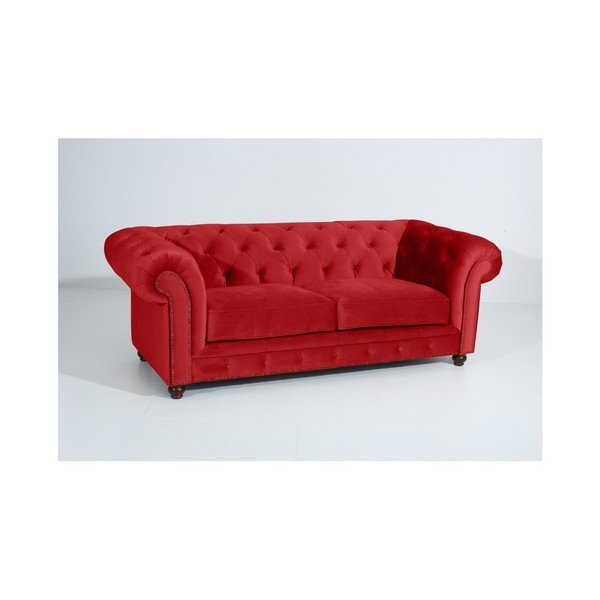 Canapea Max Winzer Orleans Velvet, 216 cm, roșu-image-4