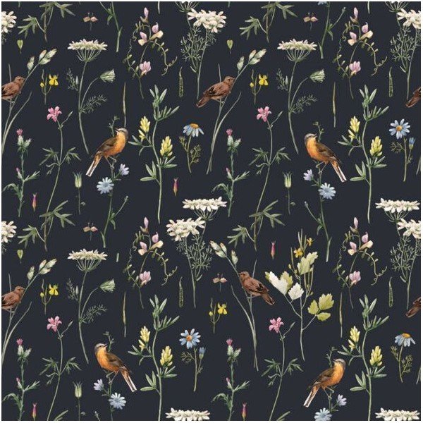 Tapet 100x280 cm Meadow with Birds – Dekornik