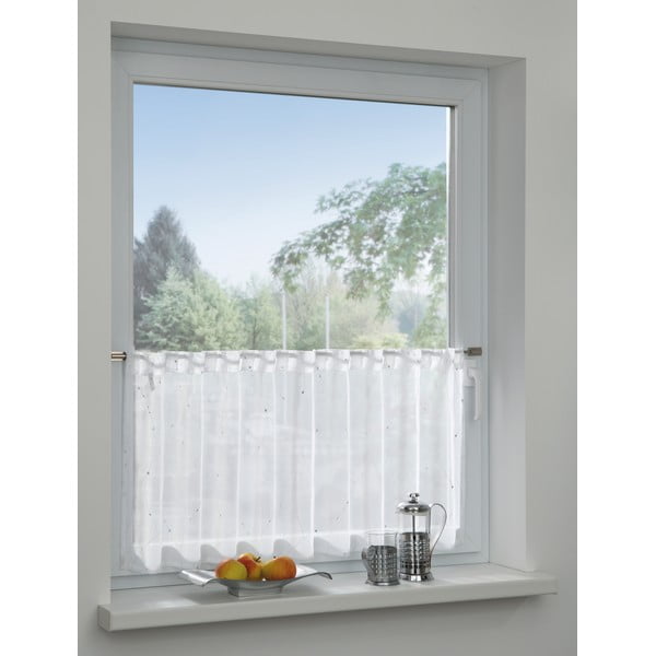 Perdea albă 45x140 cm Jacquard - Gardinia-image-1