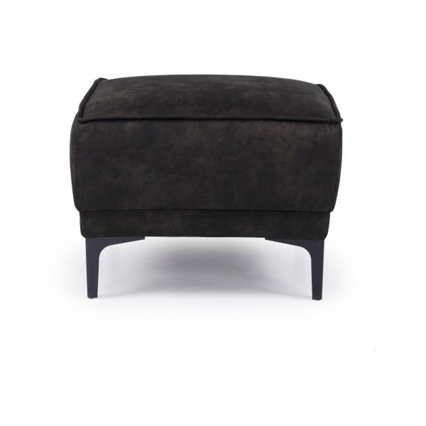 Taburet gri antracit cu tapițerie din imitație de piele Copenhagen – Scandic