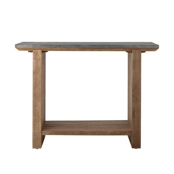 Masă consolă în culoare naturală cu blat metalic 40x110 cm Riva – Bloomingville-image-2