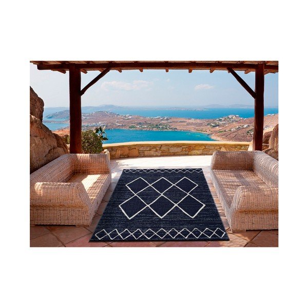 Covor pentru exterior Universal Elba, 80 x 150 cm, albastru închis-image-2