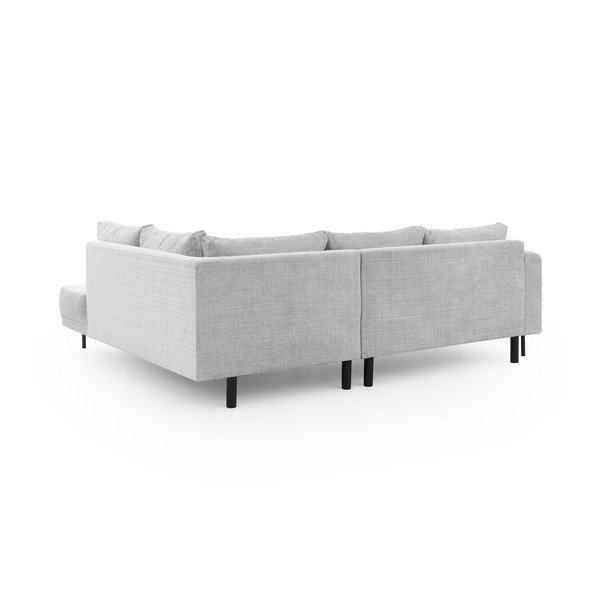 Colțar gri deschis cu tapițerie din chenille (cu colț pe partea dreaptă/în formă de ”L”) Mauris  – Ropez-image-3