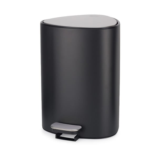 Coș de gunoi negru mat cu pedală din oțel 5 l EasyStore Luxe – Joseph Joseph