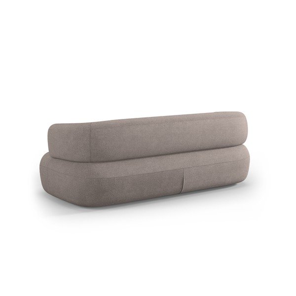 Canapea maro deschis cu tapițerie din țesătură bouclé 178 cm Jenny – Micadoni -image-3