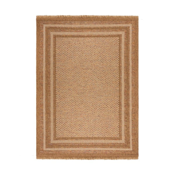 Covor pentru exterior și interior în culoare naturală 160x230 cm Layla Border – Flair Rugs