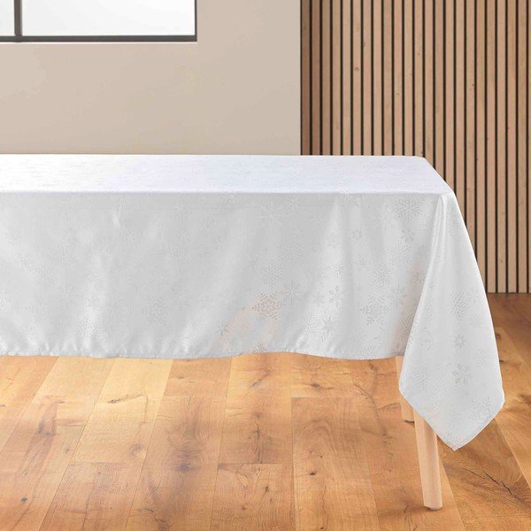 Față de masă din jacquard 140x300 cm  cu model de Crăciun Flocons – douceur d'intérieur