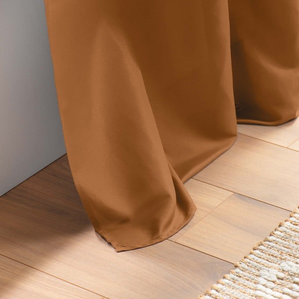 Draperie maro din microfibră 140x260 cm Absolu – douceur d'intérieur-image-3