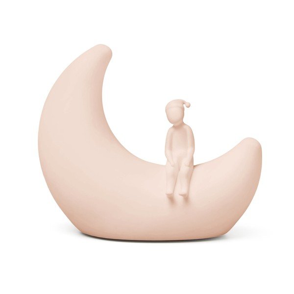 Lampă de veghe pentru copii roz-deschis Moon Shell – Cam Cam Copenhagen