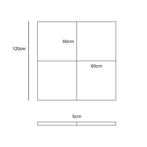 Saltea de joacă pentru copii kaki 120x120 cm – Meowbaby-image-1