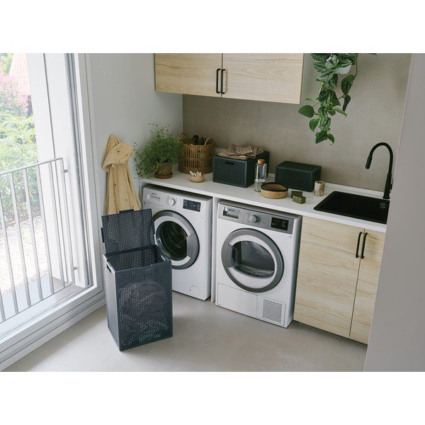 Cutie de depozitare gri închis din plastic reciclat cu capac 30x38x21 cm Kaya – Curver-image-1