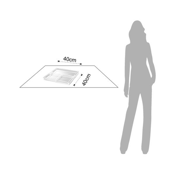 Set tavă mare cu 3 tăvi mai mici Tomasucci Split, transparent-image-1