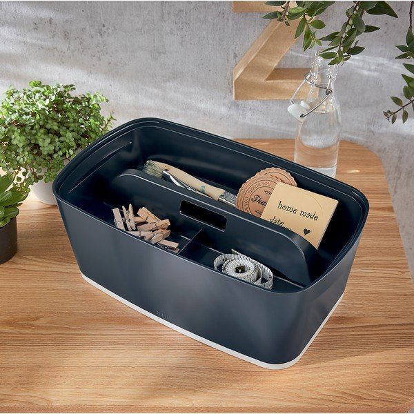 Organizator de birou din plastic negru MyBox - Leitz-image-3