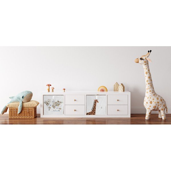 Organizator de jucării pentru copii alb din material textil 32x32x32 cm Safari Animals – Butter Kings-image-1