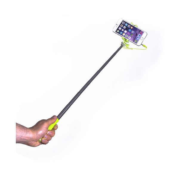 Selfie stick verde cu declanșator Celly Mini Selfie, jack 3.5mm-image-1