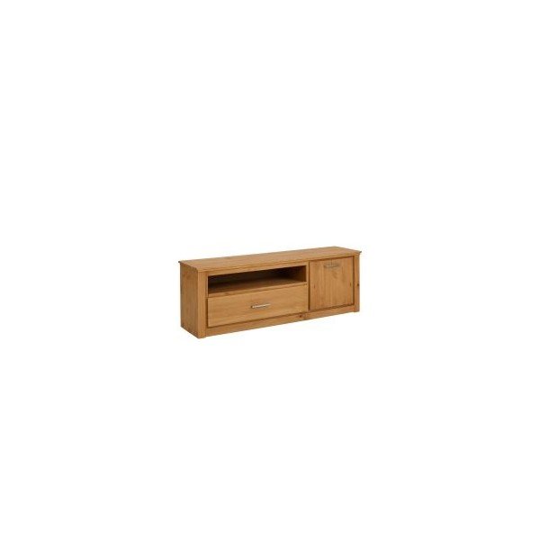 Masă TV în culoare naturală din lemn masiv de pin 160x55 cm Celia - Støraa-image-1