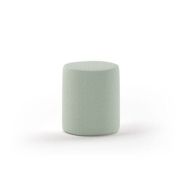Puf de copii verde deschis cu tapițerie din stofă bouclé MOON – Vipack